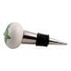 Green Lisianthus Ceramic Wine Stopper